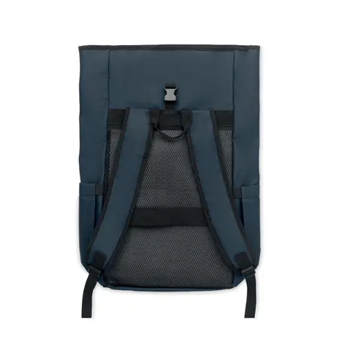 Zaino rolltop porta PC da 15" in poliestere 600D schienale imbottito cinghia trolley