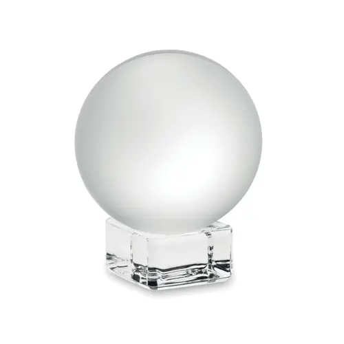 Trofeo fermacarte rotondo in vetro