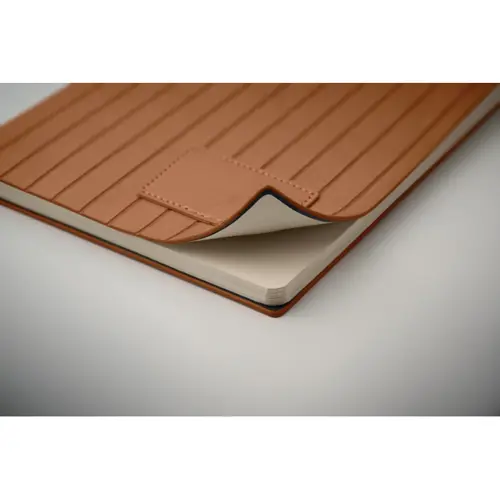 Block notes A5 in PU fumé riciclato e fogli a righe in carta riciclata