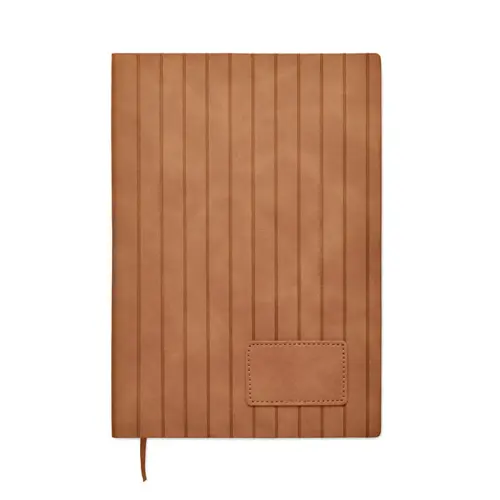 Block notes A5 in PU fumé riciclato e fogli a righe in carta riciclata