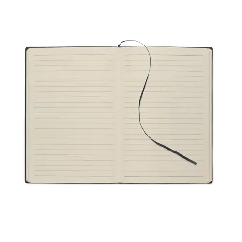 Block notes A5 in PU fumé riciclato e fogli a righe in carta riciclata