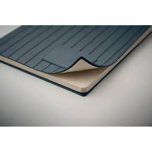 Block notes A5 in PU fumé riciclato e fogli a righe in carta riciclata