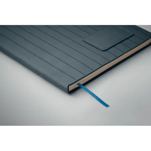 Block notes A5 in PU fumé riciclato e fogli a righe in carta riciclata