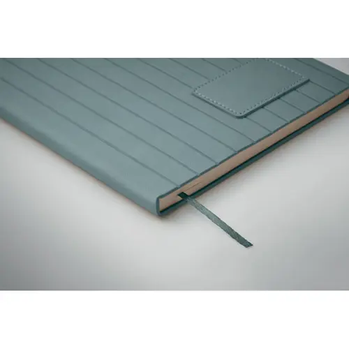 Block notes A5 in PU fumé riciclato e fogli a righe in carta riciclata