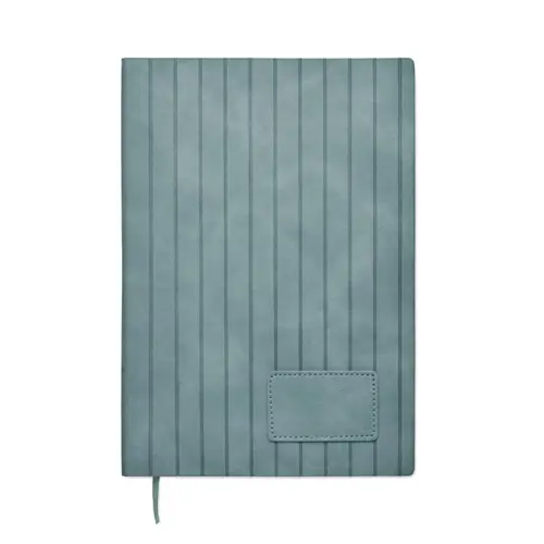 Block notes A5 in PU fumé riciclato e fogli a righe in carta riciclata