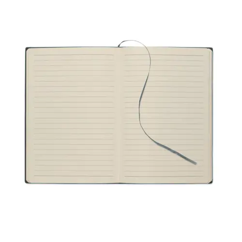 Block notes A5 in PU fumé riciclato e fogli a righe in carta riciclata