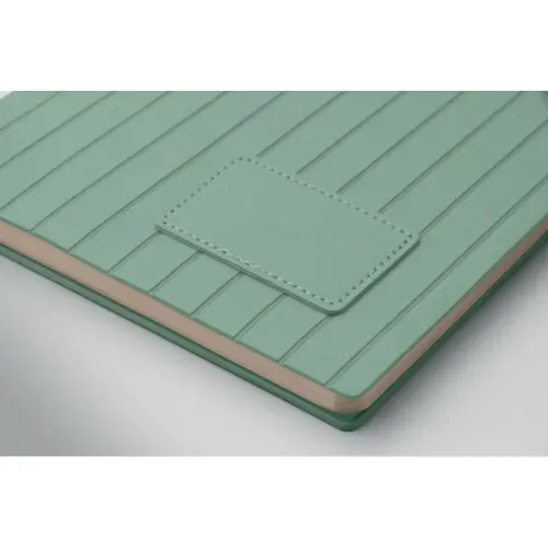 Block notes A5 in PU fumé riciclato e fogli a righe in carta riciclata