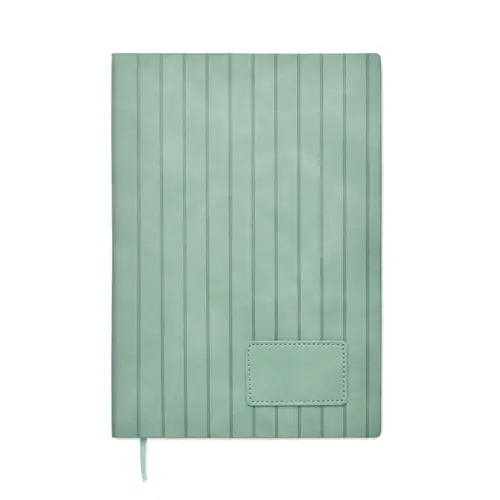 Block notes A5 in PU fumé riciclato e fogli a righe in carta riciclata