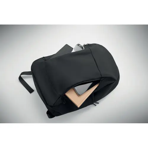 Zaino porta pc da 15" in PU morbido e RPET con schienale imbottitto e cerniera nascosta