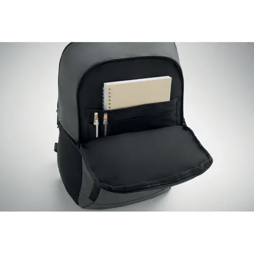 Zaino porta pc da 15" in PU morbido e RPET con schienale imbottitto e cerniera nascosta