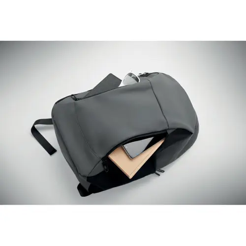 Zaino porta pc da 15" in PU morbido e RPET con schienale imbottitto e cerniera nascosta