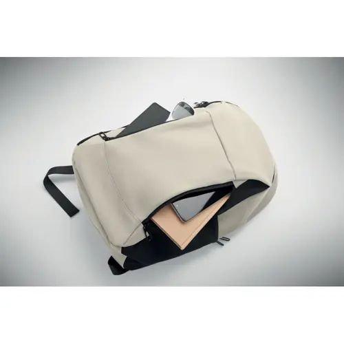 Zaino porta pc da 15" in PU morbido e RPET con schienale imbottitto e cerniera nascosta