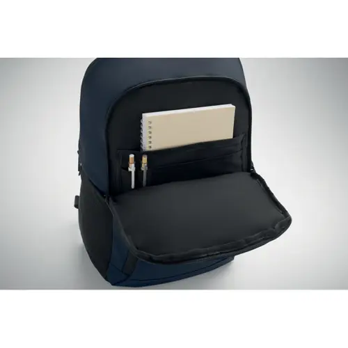 Zaino porta pc da 15" in PU morbido e RPET con schienale imbottitto e cerniera nascosta