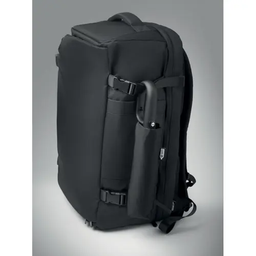 Ombrello antivento automatico in apertura e chiusura in RPET 190T struttura fibra di vetro manico con moschettone da 21"