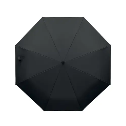 Ombrello antivento automatico in apertura e chiusura in RPET 190T struttura fibra di vetro manico con moschettone da 21"