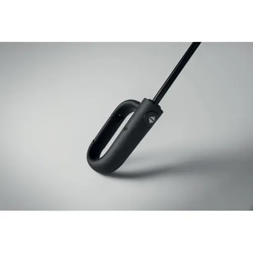 Ombrello antivento automatico in apertura e chiusura in RPET 190T struttura fibra di vetro manico con moschettone da 21"