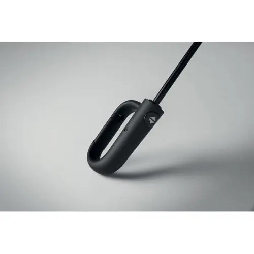 Ombrello antivento automatico in apertura e chiusura in RPET 190T struttura fibra di vetro manico con moschettone da 21"