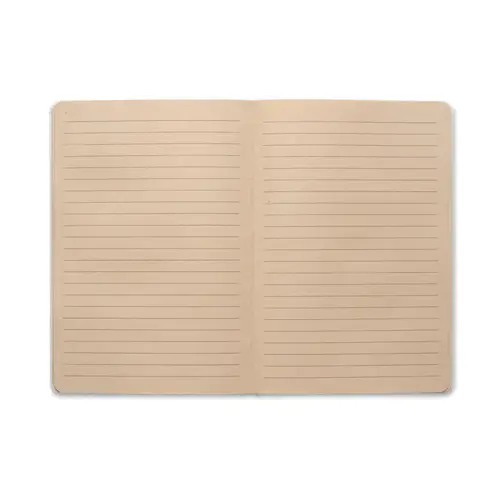 Block notes A5 con copertina rigida e 160 pagine a righe in PLA