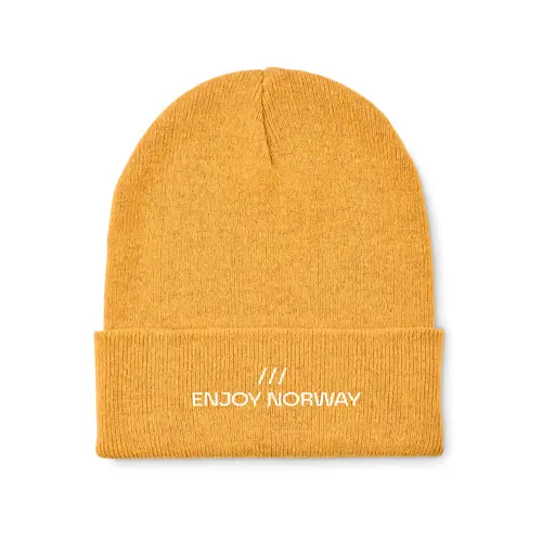 Berretto unisex lavorato a maglia con bordino in poliestere elasticizzato e acrilico