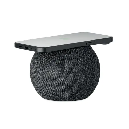 Speaker e caricatore wireless di design dai 15W in RPET e bambù