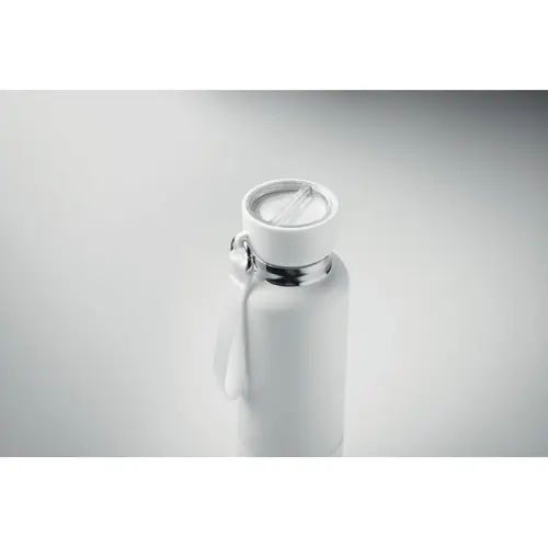 Borraccia termica in acciaio inox riciclato con tazza integrata e manico con cinghia 500ml