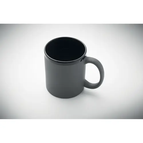 Tazza in ceramica con rivestimento sof touch e bordo e interno nero da 300ml
