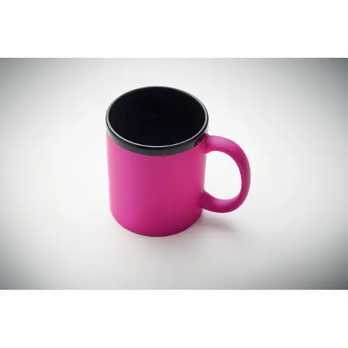 Tazza in ceramica con rivestimento sof touch e bordo e interno nero da 300ml