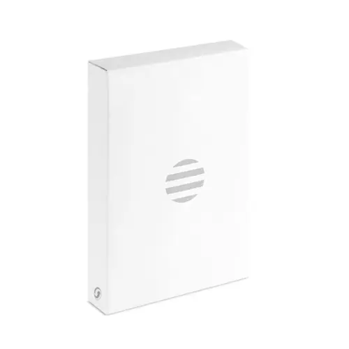 Block notes A5 con caricatore wireless integrato e copertina in cotone e sughero con 64 fogli a righe