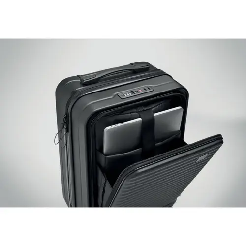 Trolley rigido in ABS con scomparto imbottito per laptop e lucchetto 335x235x565mm