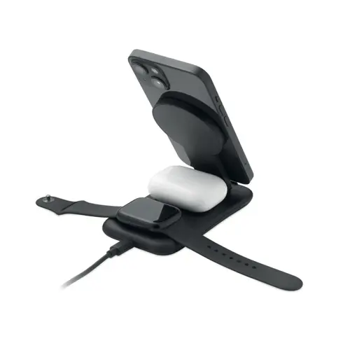 Caricatore wireless magnetico 3 in 1 pieghevole da 15W