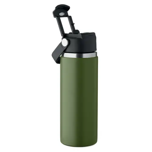 Borraccia doppio strato in acciao inox riciclato con cannuccia 500ml