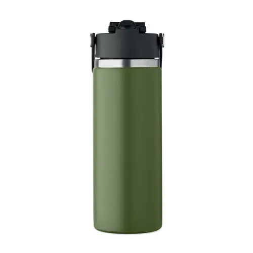 Borraccia doppio strato in acciao inox riciclato con cannuccia 500ml