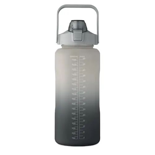 Borraccia motivazionale in RPET con coperchio flip-top e cannuccia da 2000ml