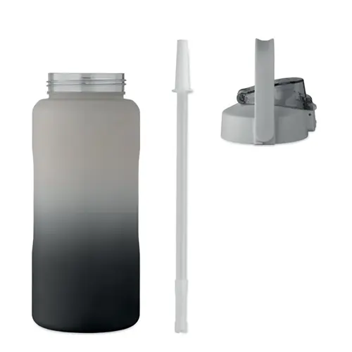 Borraccia motivazionale in RPET con coperchio flip-top e cannuccia da 2000ml