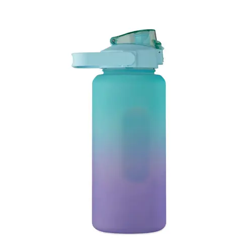 Borraccia motivazionale in RPET con coperchio flip-top e cannuccia da 2000ml