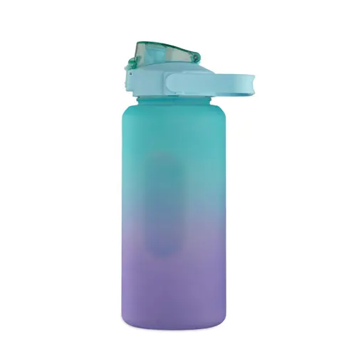 Borraccia motivazionale in RPET con coperchio flip-top e cannuccia da 2000ml