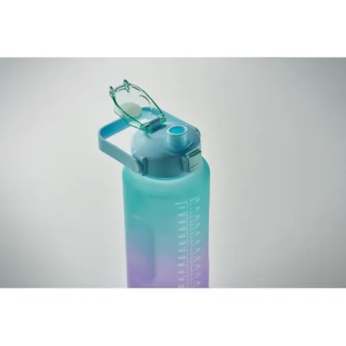 Borraccia motivazionale in RPET con coperchio flip-top e cannuccia da 2000ml