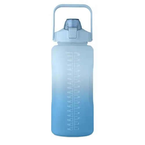 Borraccia motivazionale in RPET con coperchio flip-top e cannuccia da 2000ml