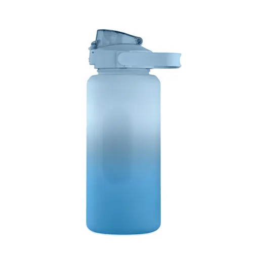 Borraccia motivazionale in RPET con coperchio flip-top e cannuccia da 2000ml