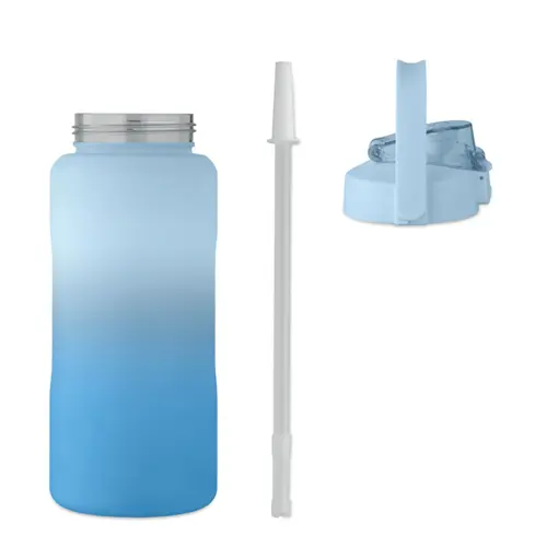 Borraccia motivazionale in RPET con coperchio flip-top e cannuccia da 2000ml
