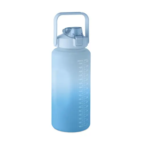 Borraccia motivazionale in RPET con coperchio flip-top e cannuccia da 2000ml