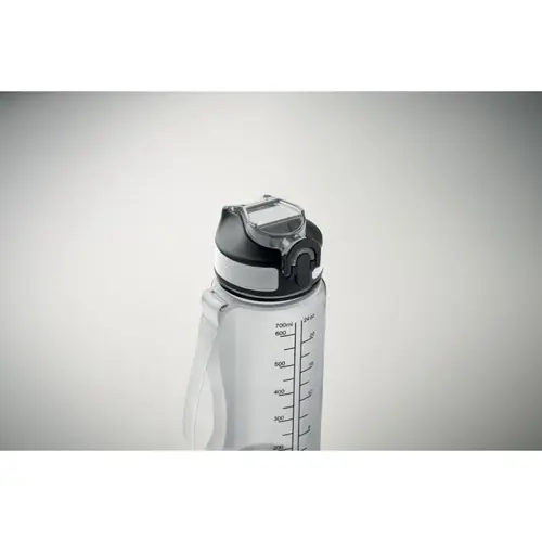 Borraccia sportiva motivazionale in RPET con cannuccia integrata da 700ml