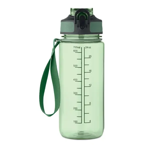 Borraccia sportiva motivazionale in RPET con cannuccia integrata da 700ml