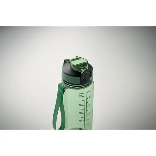 Borraccia sportiva motivazionale in RPET con cannuccia integrata da 700ml