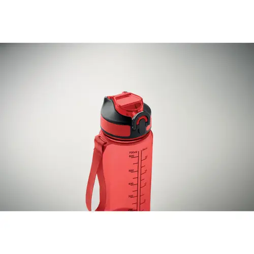 Borraccia sportiva motivazionale in RPET con cannuccia integrata da 700ml