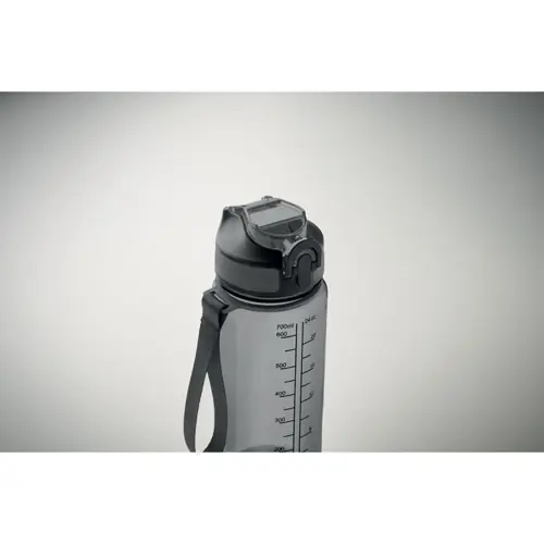 Borraccia sportiva motivazionale in RPET con cannuccia integrata da 700ml