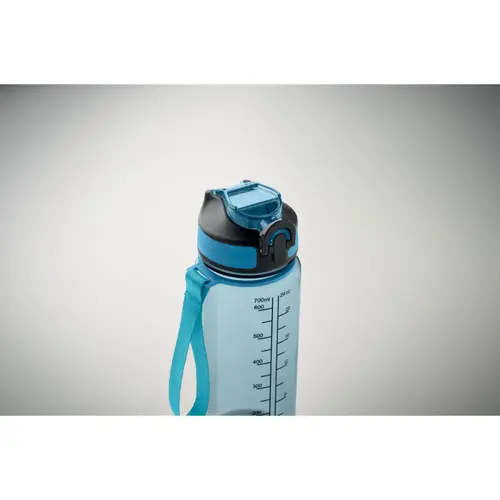 Borraccia sportiva motivazionale in RPET con cannuccia integrata da 700ml