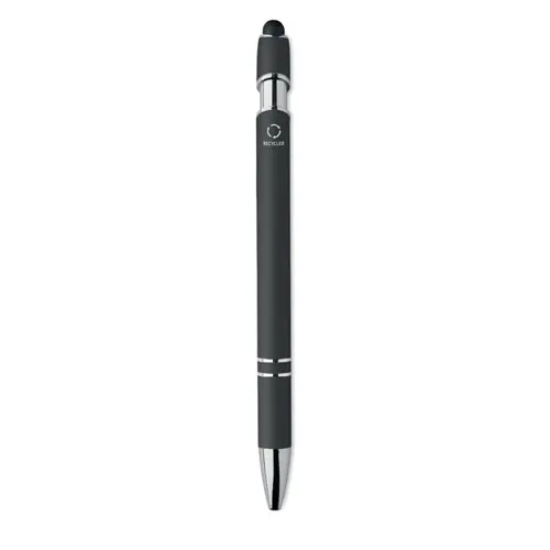 Penna a sfera touch in alluminio riciclato refill blu