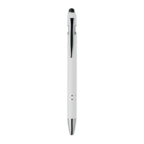 Penna a sfera touch in alluminio riciclato refill blu