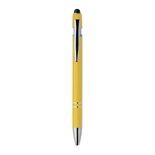 Penna a sfera touch in alluminio riciclato refill blu